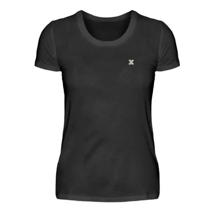 Schwarzes Damen T-Shirt.Damen Premium T-Shirt aus 100%