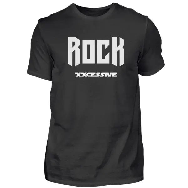 Schwarzes Herren T-Shirt.Herren Premium T-Shirt.Herren Rock