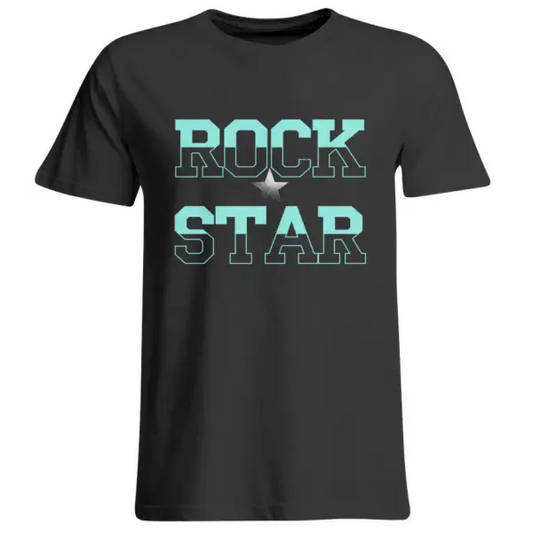 Schwarzes Übergrößen Unisex Rockstar T-Shirt